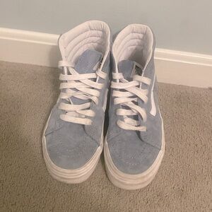 Light blue vans. Womens size 6. Suede material